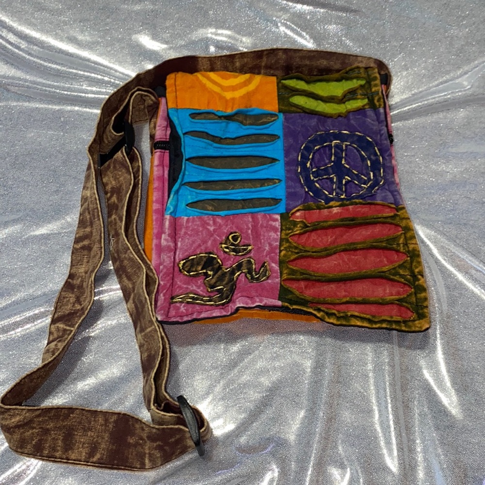 Assorted Patchwork Messenger Crossbody Boho Bag P… - image 1